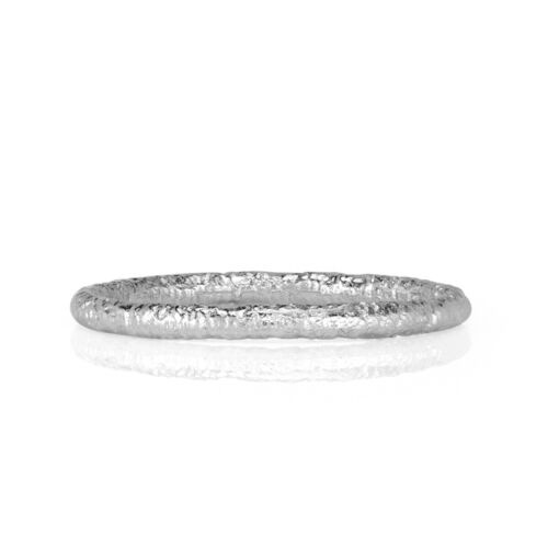 Mark Broumand Handmade Textured Band in Platinum - Zdjęcie 1 z 3