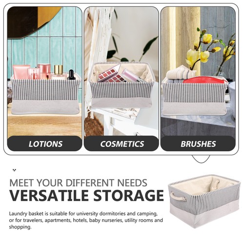 2 PCS Aufbewahrungskorb Aus Stoff Kind Wäscheorganisator Für Kleidung - Bild 9 von 12