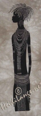 Heidi Lange East African Batik - Young Turkana Bride #238 - 9''x26''