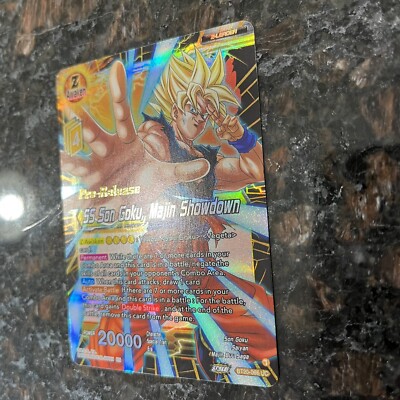 SS Son Goku Majin Showdown PRERELEASE Foil Dragon Ball Super Card