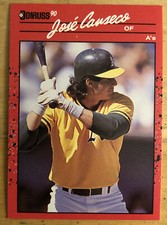 1990 Donruss Jose Canseco Baseball Card #125 Athletics OF EX O/C