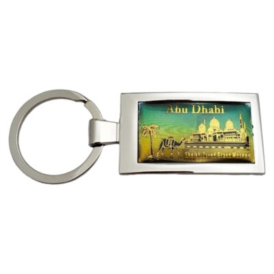 Abu Dhabi Keychain Souvenir Travel Tourist Key Ring Sheikh Zayed Grand Mosque