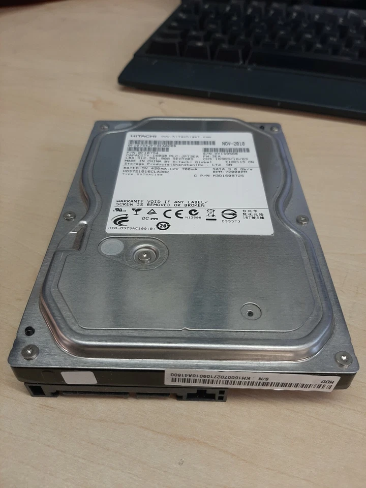 DISQUE DUR HITACHI DESKSTAR 160GB  SATA   MODEL HDS721016CLA382 - Photo 3/4