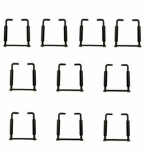 10x 4/4 Black Color Violin Chinrest Screw Clamp Nickel Silver