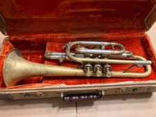 Vintage revere cornet made in England with original hardcover case