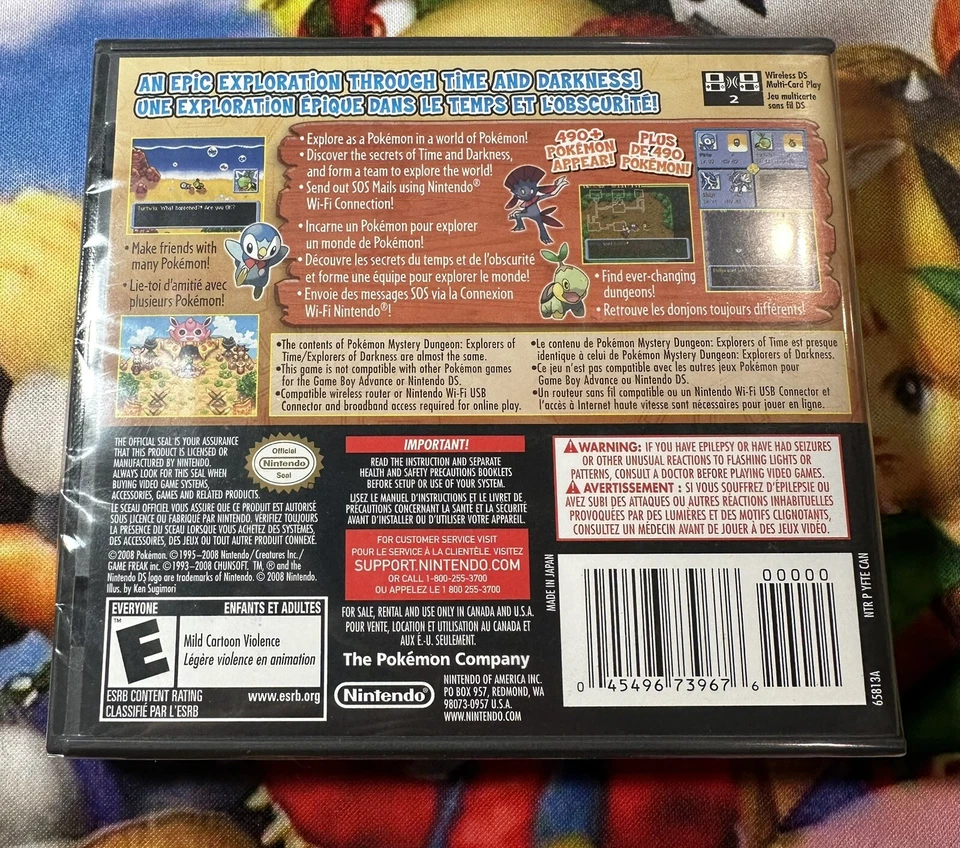 Pokemon Mystery Dungeon: Explorers of Time (Nintendo DS, 2008) Brand New Sealed - Image 2 of 4