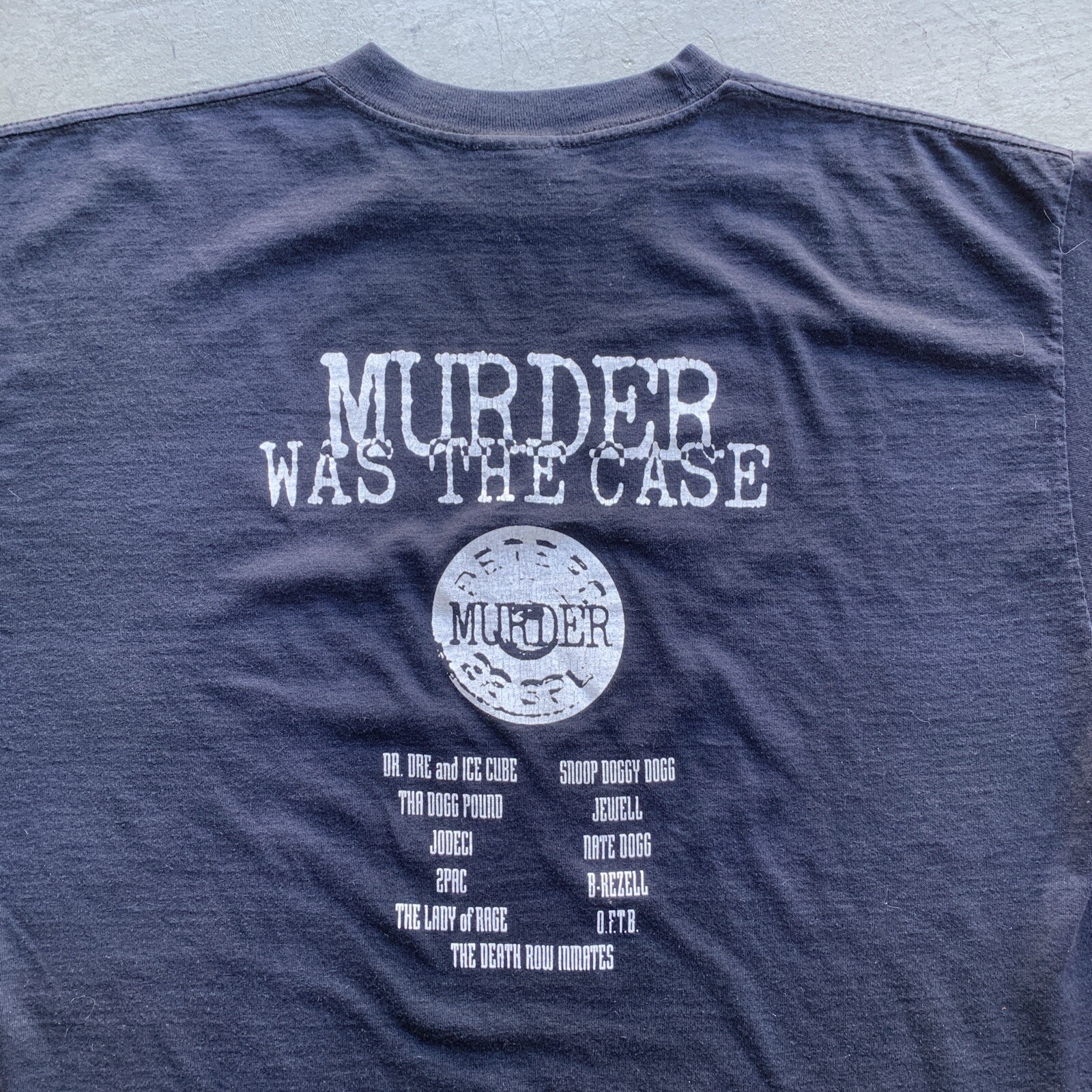 FILA T shirt rap vintage anni 90 Death Row Records Nate Dogg Snoop Dogg 2Pac XL