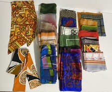 Scarf Lot Of 20 Nylon Cotton Polyester Scarves Multiple Sizes  Lengths