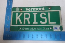 Vermont License Plate VT 1989 89 Vanity Chris Christopher Kristopher KRISL #2
