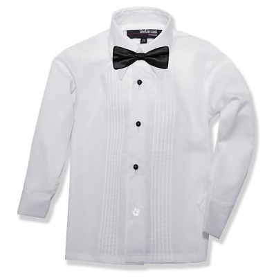  G112 Gino Giovanni Boys Formal Tuxedo Shirt with Bow Tie