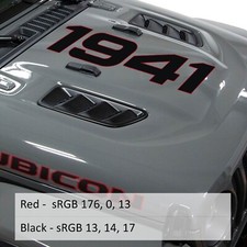 1941 Outlined Center Hood Vinyl Decal Graphic