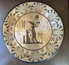 Cleopatra Hand Engraved 100% Copper Egyptian Decorative Plate (15.5 “ Diameter)