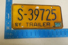 1987 87 NEW YORK NY LICENSE PLATE TAG  #S-39725 TRAILER TRL