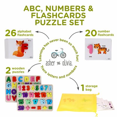 Alphabet Number Puzzles & Flash Cards – Preschool Educational