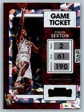 Collin Sexton 2021-22 Panini Contenders Game Ticket Green Ice #86