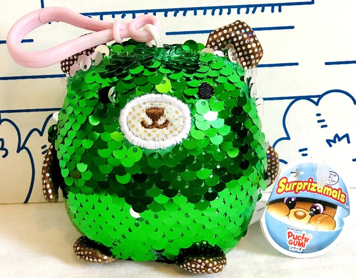 New Surprizamals Puchi Gumi Plush Sequined Jet Bear Doll Backpack