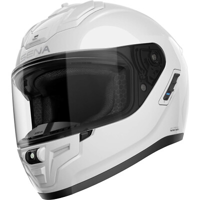 SENA Phantom weiß Integralhelm mit 60S Headset Mesh 3.0 Intercom  S 55/56