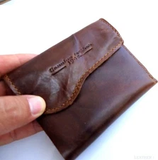 Men's Soft Leather Wallet 6 Credit Card Slots 2 id Windows 2 Bill Sections uk