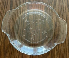 Fire King Anchor Hocking 9" Pie Plate 50TH ANNIVERSARY  1.5” Deep