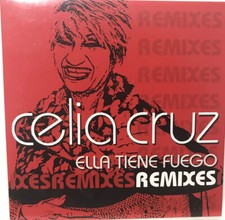 Rare Promotional CD Card Sleeve Celia Cruz Ella Tiene Fuego Remixes 7 Versions