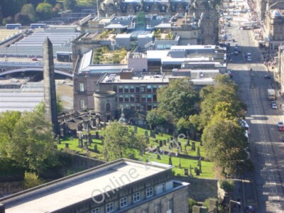Foto 6x4 Nelson Monument Ansicht von Old Calton Burying Ground Edinburgh c2009