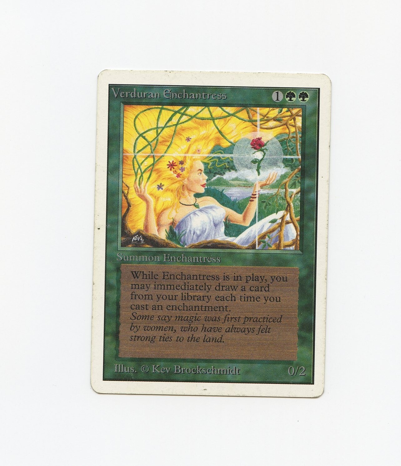 Verduran Enchantress Unlimited MP roller line MTG Magic the Gathering 1