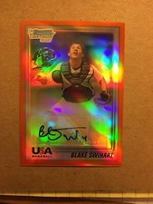 2010 Bowman Chrome Blake Swihart Orange Refractor Autograph 22/25