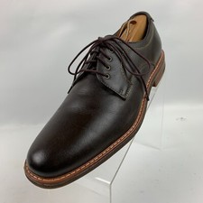 Chaps Men's Derby Brown Leather Round Toe Lace Up Shoes Size 9M