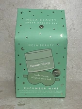 NCLA Beauty Sweet Dreams Set Cucumber Mint  Lip Mask & Eye Mask 0.5 Oz NIB