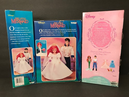 Arielle Puppe schöne Braut Eric Bräutigam Disney kleine Meerjungfrau Ursula Tyco Lot 3. - Bild 2 von 5