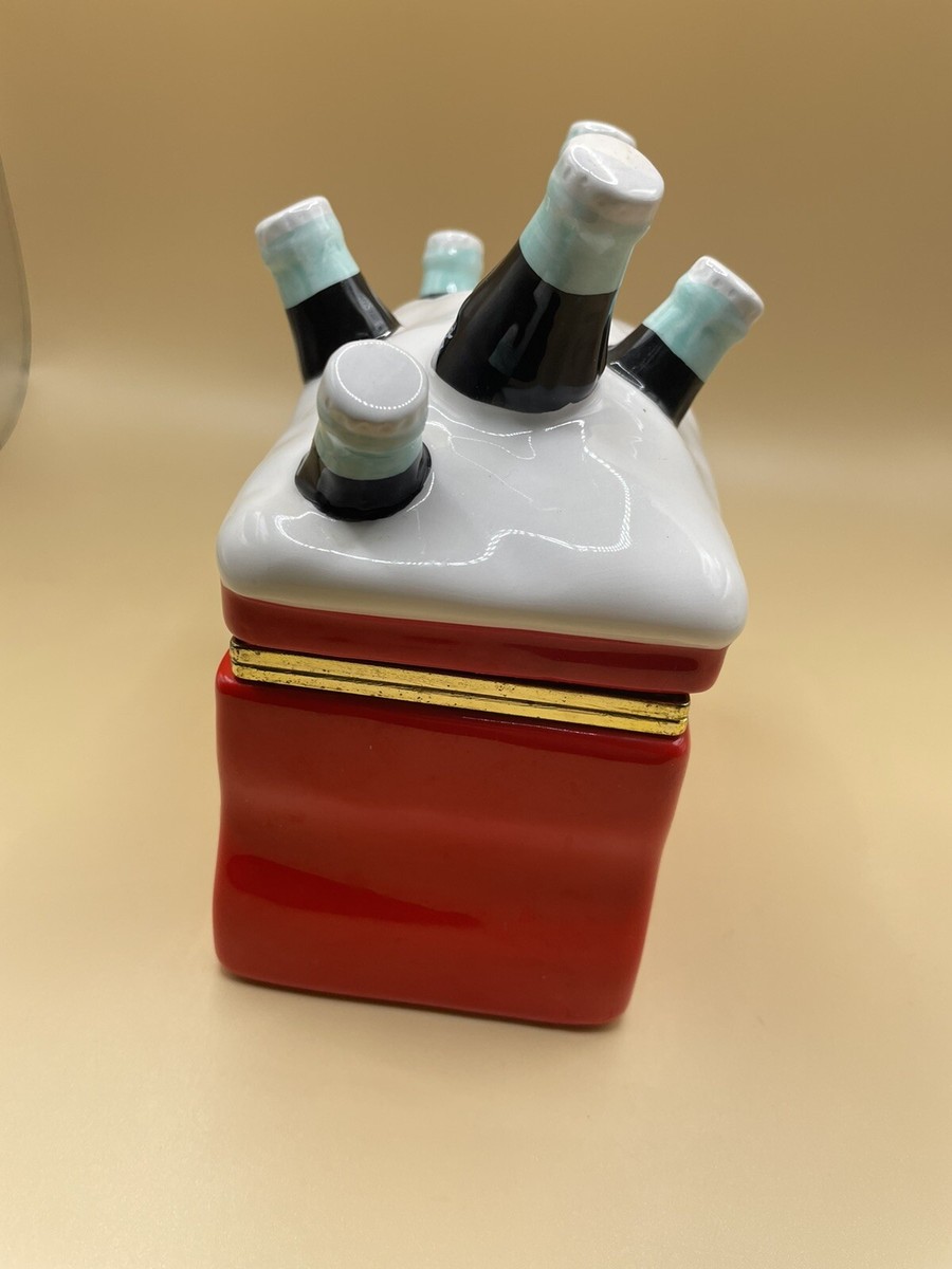 Vintage Coca-Cola 1886 Ceramic Hinged cooler trinket box