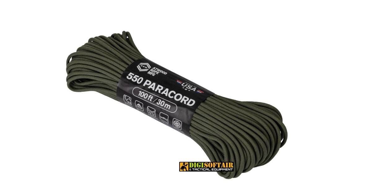 Paracord Atwood Rope MFG Olive drab 30m