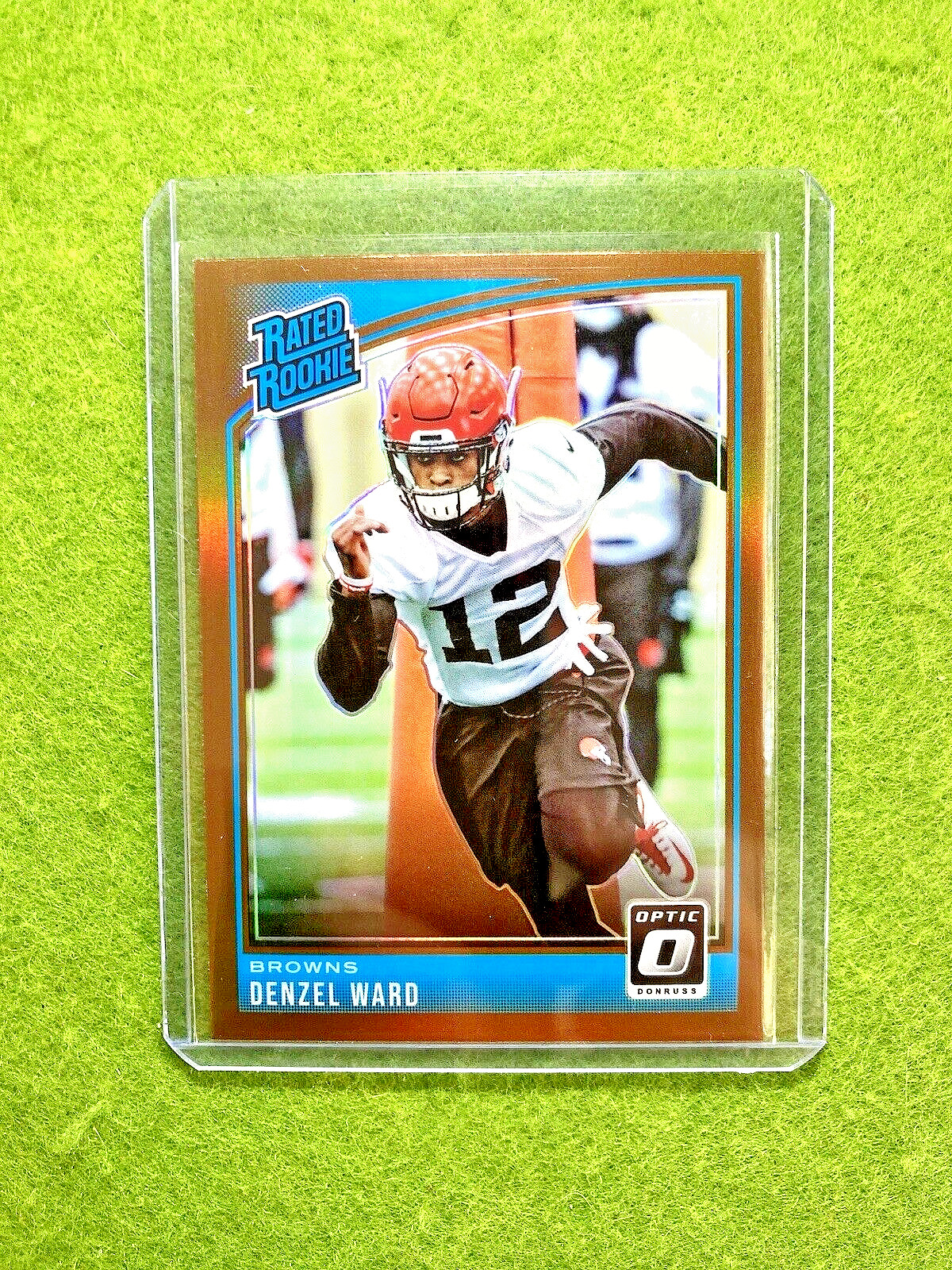 DENZEL WARD BROWN PRIZM BRONZE RATED ROOKIE CARD BROWNS 2018 Optic MAKE AN OFFER