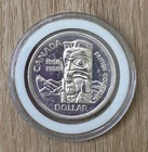 1958 Canada Elizabeth ll TOTEM Dollar Coin British Columbia Centennial