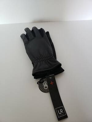 MEN'S UR POWERED BLACK LEATHER GLOVES SIZE L/XL NWT $68