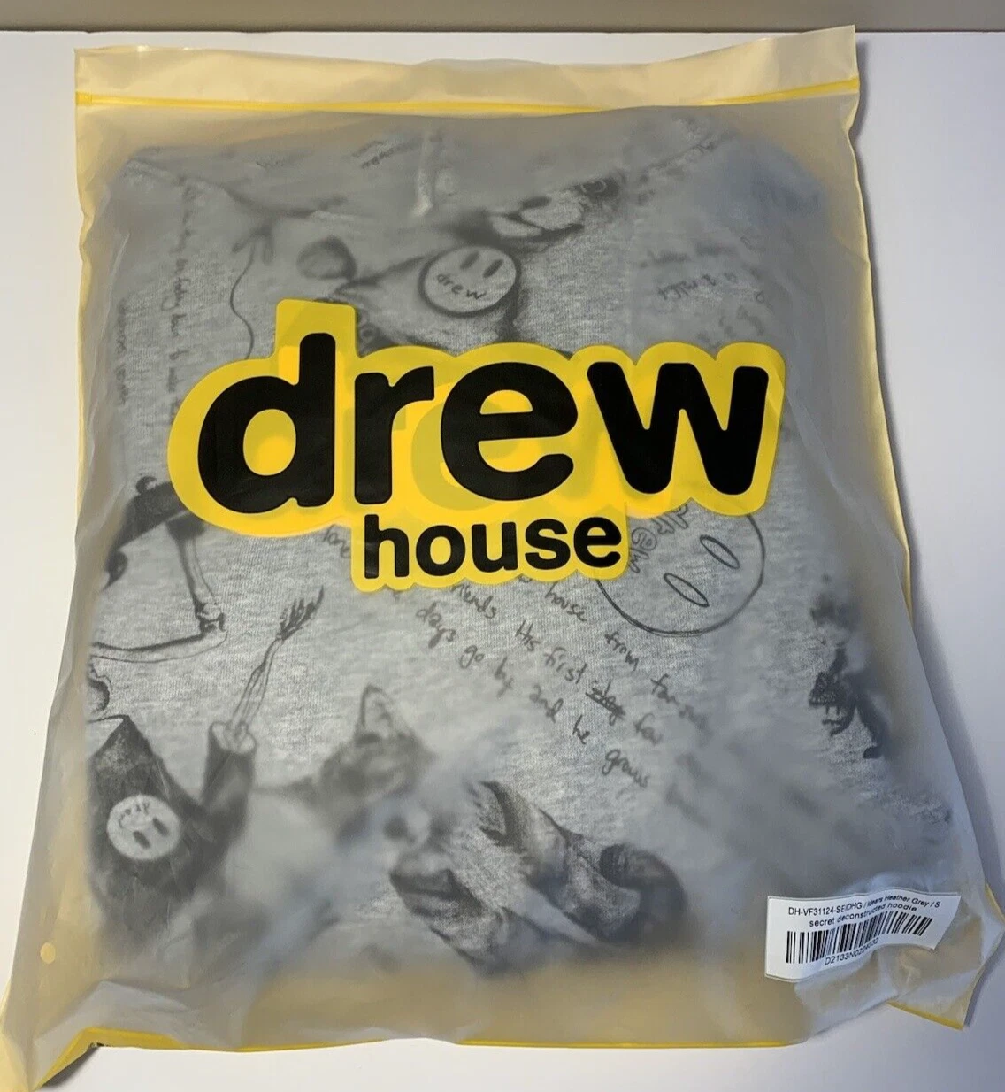 UNDERCOVER Felpa con cappuccio decostruita Drew Ho Secret taglia small IN MANO ESAURITA ALL'ISTANTE!