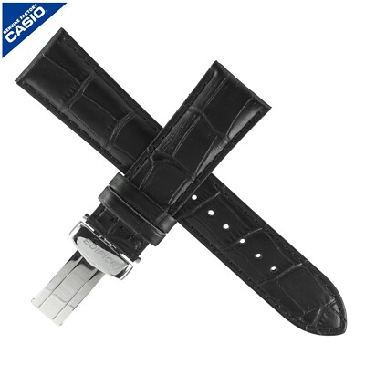 Genuine Casio Watch Strap Band for EFR-512L-1AV EFR 512L 512 BLACK LEATHER