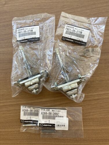 New MAZDA GENUINE PARTS FC3S RX-7 Door Checker and Pin set each ×2 (as RH&LH)