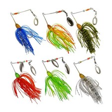 6 Pcs Bass Spinner Baits for Trout Salmon Fishing - Metal Spinnerbaits