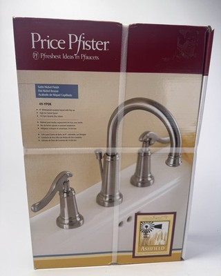Price Pfister Ashfield 43-YPOK Satin Nickel Lavatory Sink Faucet Widespread NEW