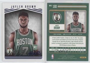 2016-17 Panini Studio Studio Edition Jaylen Brown #188 Rookie RC