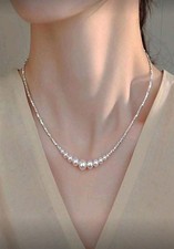 Elegant Imitation Pearl Beaded Necklace for Women   Adjustable 43cm  5cm,...