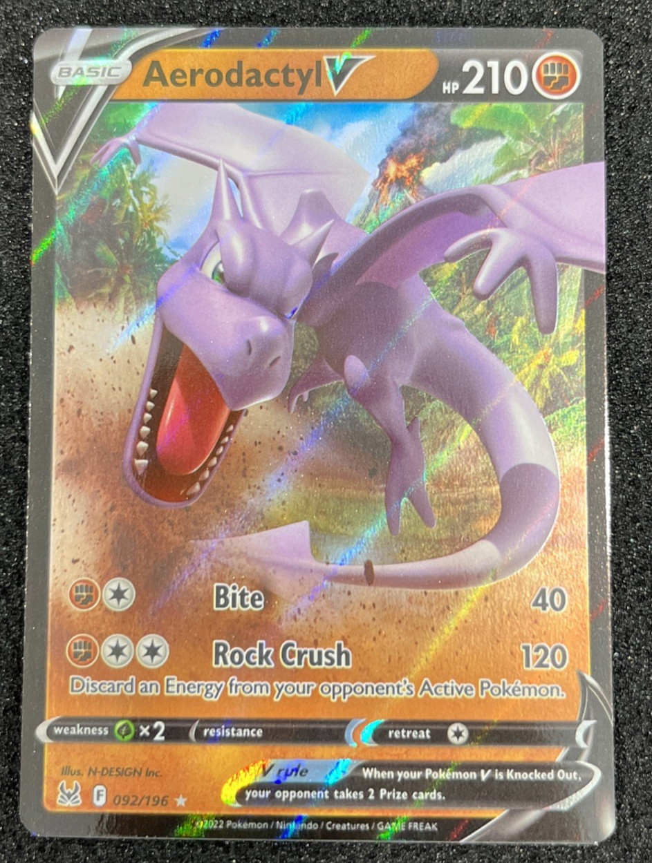 Aerodactyl V 92/196 Lost Origin Ultra Rare Holo Foil Full Art NM Pokemon TCG