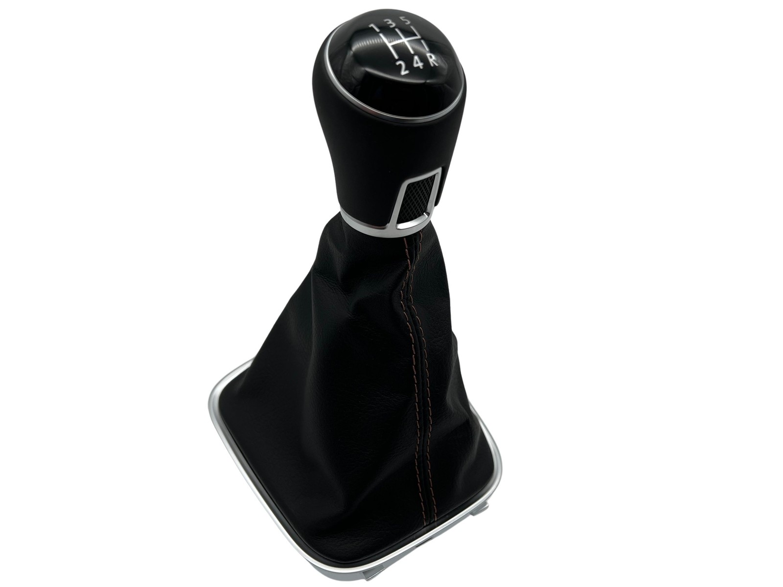 Original Volkswagen 5-Speed Manual Gear Shift Knob Leather Polo 5 V 6C Black OE