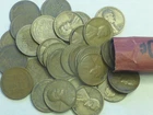 ROLL 1935-D LINCOLN CENTS F-VF
