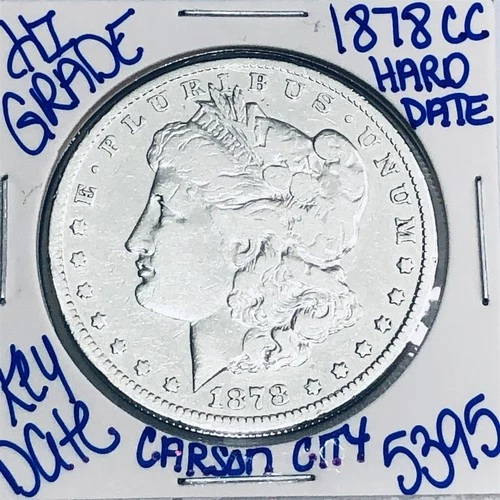1878 CC MORGAN SILVER DOLLAR AUTHENTIC HI GRADE U.S.MINT COIN RARE KEY DATE 5395