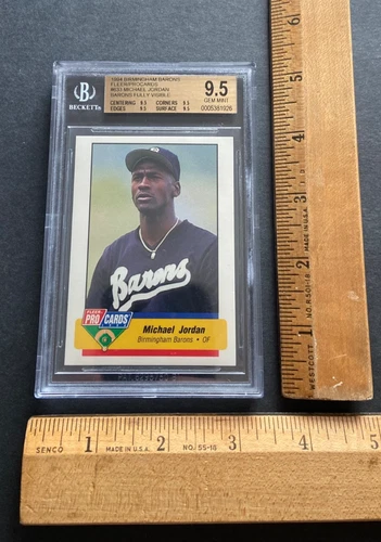 1994 FLEER PROCARDS MICHAEL JORDAN BIRMINGHAM BARONS #633 BGS 9.5 GEM MINT