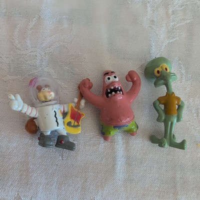 Lot Of 3 SpongeBob Character Toys 2'' Sandy, Patrick, & Squidward Bikini Bottom