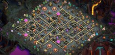 coc th17 maxed mauern, viele skins