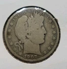 1907 - O Barber Silver Half Dollar Circulated Ungraded  # 77